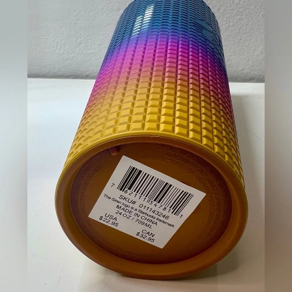 STARBUCKS Tim Singleton Rainbow Grid Pride Cup